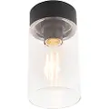 QAZQA Moderne loftslampe sort 22,6 cm IP44 - Jarra