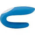 Satisfyer Double Whale - 2-motors parvibrator (blå)