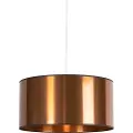 QAZQA Art Deco Pendellampe hvid med kobber skærm 50 cm - Pendel