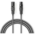Nedis Cotg15010gy150 Balanceret Lydkabel Xlr 3-pin M-xlr 3-pin H Nikkelbelagt 15 M