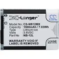 24hShop Batteri til kamera til Canon PowerShot N100, LEGRIA Mini X, VIXIA Mini X og andre.