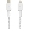 Belkin Lightning To Usb-c Cable Braided 1m. Hvid