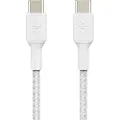 Belkin Usb-c To Usb-c Cable Braided 1m. Usb C Usb C Hvid