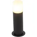 QAZQA Stående udendørslampe sort med opal skærm hvid 30 cm IP44 - Odense
