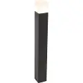 QAZQA Stående udendørslampe sort med opalhvid skærm 70 cm - Danmark