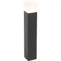 QAZQA Stående udendørslampe sort med opalhvid skærm 50 cm - Danmark