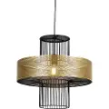 QAZQA Design pendellampe guld med sort 50 cm - Tess