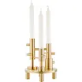 Fritz Hansen Middagslysestage 20 cm, guld, messing, Fritz Hansen