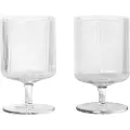 Ferm Living vinglas RIPPLE 270 ml, sæt med 2 stk, lys, fast LIVING