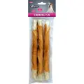 Brekz Rawhide Dog Chews - Twisted tyggesticks oksehud med kylling (28 cm)