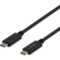Deltaco Ladekabel USB-C til USB-C, 1 m, sort 7333048044280 Modsvarer: N/A