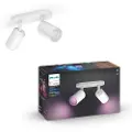 Philips Hue Fugato Plate/Spiral 2x5.7W Spots - Hvid