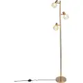 QAZQA Design gulvlampe guld 3-lys justerbar - Mesh