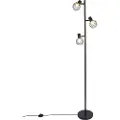 QAZQA Design gulvlampe sort 3-lys justerbar - Mesh