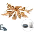 QAZQA Vintage smart loftslampe guld 70 cm inkl. 5 WiFi B35 - Botanica