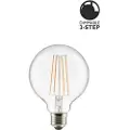 Globen Lighting - Pære E27 LED 3-trins dæmpbar Globe 100 mm Klar 0,4-7 W - Transparent - Lyskilder & pærer - - Homeroom