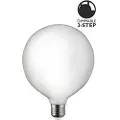 Globen Lighting - Pære E27 LED 3-trins dæmpbar Globe 125 mm Opal 0,4-7 W - Hvid - Lyskilder & pærer - - Homeroom