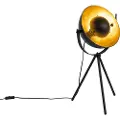 QAZQA Bordlampe sort med guld 63,3 cm stativ justerbar - Magnax
