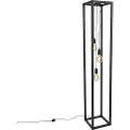 QAZQA Industriel gulvlampe sort 3-lys - Big Cage