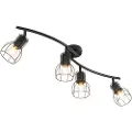 QAZQA Moderne loftspot sort 86 cm 4-lys - Botu