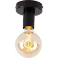 QAZQA Moderne loftslampe sort - Facile