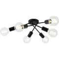 QAZQA Design loftslampe sort 6-lys - Sputnik
