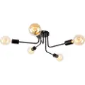 QAZQA Design loftslampe sort 5-lys - Facile