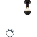 QAZQA Design loftslampe sort med G95 reflektor sort - Facile