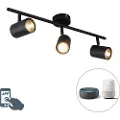 QAZQA Smart Spotlight Sort Tiltbar inkl. WiFi GU10 - Jeana 3
