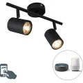 QAZQA Smart Spot Sort Tiltable inkl. 2 WiFi GU10 - Jeana
