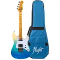 Flight Pathfinder Tenor Electric Ukulele Trans Blue