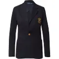 Ralph Lauren Polo Ralph Laurentil kvinder. 211795348002 Blazer Aktiv navy (36), Casual, Genanvendt polister, Bæredygtig, Blå