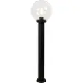 QAZQA Stående udendørslampe sort med klar globe 100 cm IP44 - Sfera