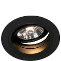 QAZQA Rund indbygningsspotlight sort justerbar - Chuck 70