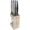 Lou Laguiole - Grillknive Tradition i træblok 6-pak - Flerfarvet - Bestik - - Homeroom