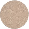 Kave Home - Gulvtæppe Rodhe Ø 150 cm - Brun - Plasttæpper - - Homeroom