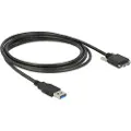 DeLOCK Usb-kabel 3m. Usb A Micro-usb B Sort
