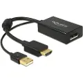 DeLOCK Adapter 0.254m. Hdmi + Usb Displayport Sort