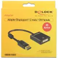 DeLOCK Displayport Adapter 0.2m. Displayport Dvi-i Sort