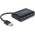 DeLOCK Usb 3.0 Hub 3 Port + 1 Port Gigabit Lan 10/100/1000 Mb/s Usb 3.2 Gen 1 (3.1 Gen 1) Type-a