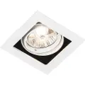 QAZQA Kvadratisk indbygget spotlight hvid justerbar - Artemis 70