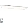 QAZQA Stål loftslampe 120 cm inkl. LED med fjernbetjening - Liv