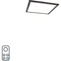 QAZQA Loftslampe sort 40 cm inkl. LED med fjernbetjening - Liv