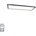 QAZQA Loftslampe sort 80 cm inkl. LED med fjernbetjening - Liv