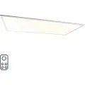 QAZQA Stål loftslampe 120 cm inkl. LED med fjernbetjening - Liv