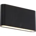 QAZQA Moderne udendørs væglampe sort 17,5 cm inkl. LED IP65 - Batt
