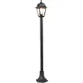 QAZQA Klassisk lanterne sort 122 cm IP44 - Capital