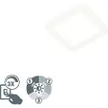 QAZQA Loftslampe hvid 17 cm inkl. LED 3-trins dæmpbar IP44 - Steve