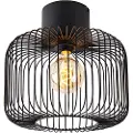 QAZQA Design loftslampe sort - Baya