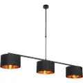 QAZQA Moderne pendellampe sort med guld 125 cm 3-lys - VT 3